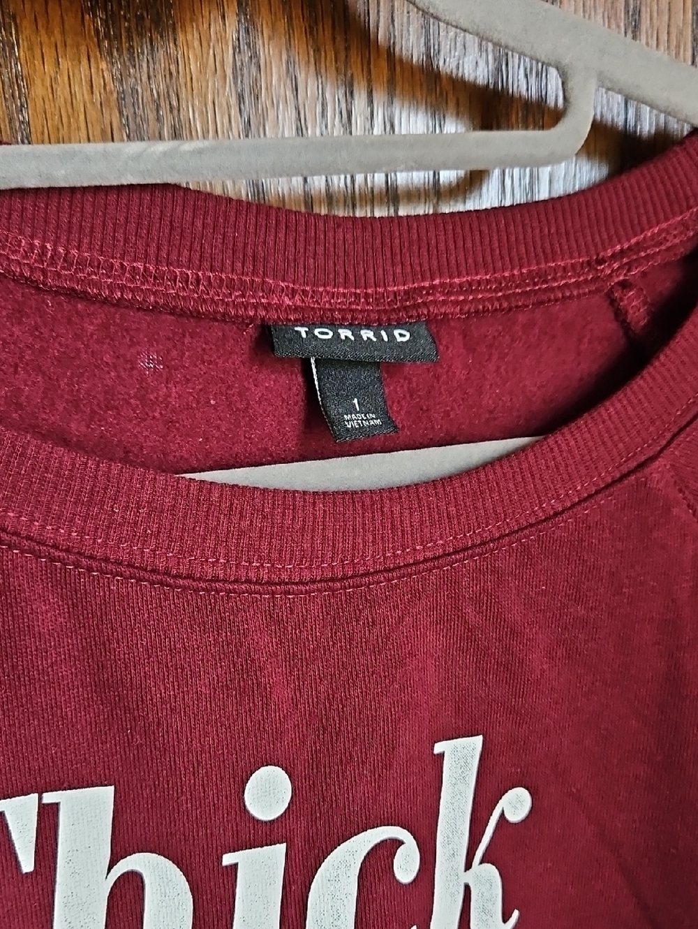 torrid Maroon Graphic Crewneck Sweatshirt - Picture 2 of 7